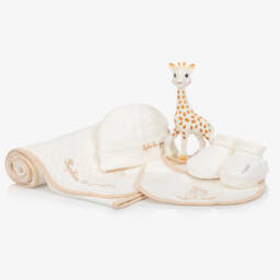 Sophie la Girafe-Ivory Organic Cotton Blanket Gift Set | Childrensalon