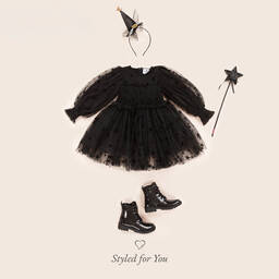 Souza-Black Sequinned Star Wand | Childrensalon