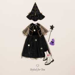 Souza-Girls Black & Gold Witch's Hat | Childrensalon