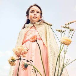 Souza-زي كيب تول مزين بترتر لون ذهبي للبنات | Childrensalon