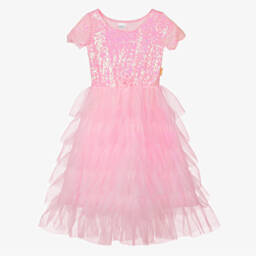Souza-Girls Pink Sequin & Tulle Dress | Childrensalon