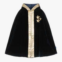 Souza-Navy Blue Velour Wizard Cape | Childrensalon