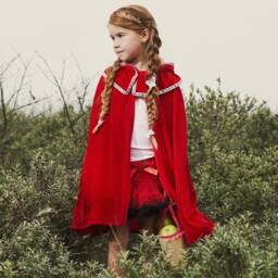 Souza-Red Riding Hood Velour Cape | Childrensalon