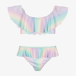 Stella Cove-مايو بيكيني تينز بناتي لون زهري بألوان قوس قزح | Childrensalon