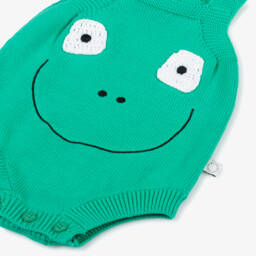 Stella McCartney Kids-Baby Boys Green Cotton Knit Shortie | Childrensalon