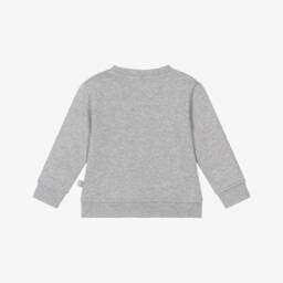 Stella McCartney Kids-Baby Boys Grey Cotton Squirrel & Circular Logo Sweatshirt | Childrensalon