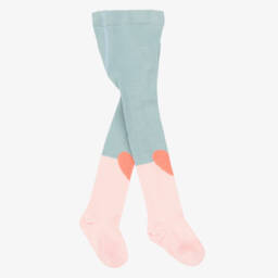 Stella McCartney Kids-Baby Girls Pink & Blue Knitted Tights | Childrensalon