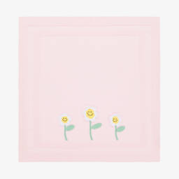 Stella McCartney Kids-Baby Girls Pink Cotton Knit Blanket (76cm) | Childrensalon
