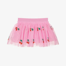 Stella McCartney Kids-Baby Girls Pink Tulle Cherry Skirt | Childrensalon