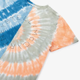 Stella McCartney Kids-Blue Organic Cotton Tie-Dye T-Shirt | Childrensalon