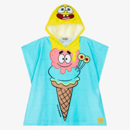 Stella McCartney Kids-Blue SpongeBob Hooded Poncho | Childrensalon