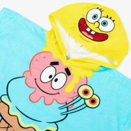 Stella McCartney Kids-Blue SpongeBob Hooded Poncho | Childrensalon
