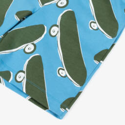 Stella McCartney Kids-Boys Blue Cotton Skateboard Shorts | Childrensalon