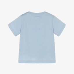 Stella McCartney Kids-Boys Blue Cotton T-Shirt | Childrensalon