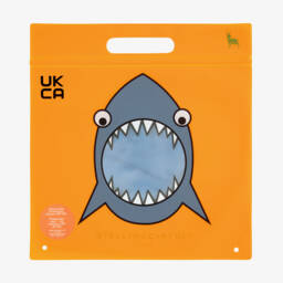 Stella McCartney Kids-Boys Blue Logo Waistband Swim Shorts | Childrensalon