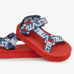 Stella McCartney Kids-Boys Blue & Red Sandals  | Childrensalon