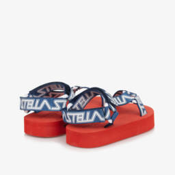 Stella McCartney Kids-Boys Blue & Red Sandals  | Childrensalon