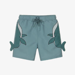 Boys Blue Whale Motif Swim Shorts