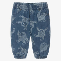Boys Blue Yeti Print Jeans