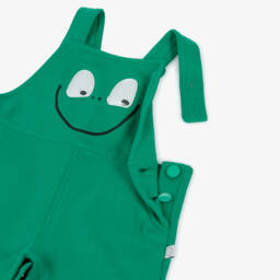 Stella McCartney Kids-Boys Green Organic Cotton Frog Dungarees | Childrensalon
