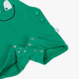 Stella McCartney Kids-Boys Green Organic Cotton Frog Dungarees | Childrensalon