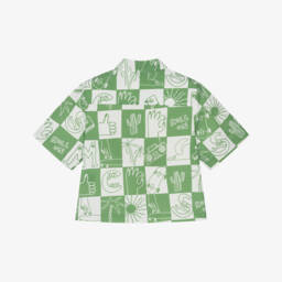 Stella McCartney Kids-Boys Green & White Check Shirt | Childrensalon