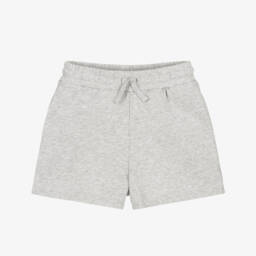 Boys Grey Marl Cotton Jersey Shorts with Foam Finger Patch