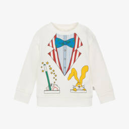 Stella McCartney Kids-Boys Ivory Cotton Magician Sweatshirt | Childrensalon