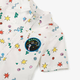 Stella McCartney Kids-Boys ivory Cotton Printed Shirt | Childrensalon