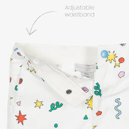 Stella McCartney Kids-Boys Ivory Cotton Printed Shorts | Childrensalon