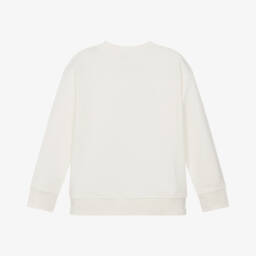 Stella McCartney Kids-Boys Ivory Cotton Skates Logo Sweatshirt | Childrensalon