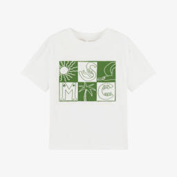 Stella McCartney Kids-Boys Ivory Graphic T-Shirt | Childrensalon
