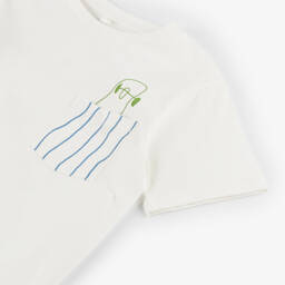Stella McCartney Kids-Boys Ivory Graphic T-Shirt | Childrensalon