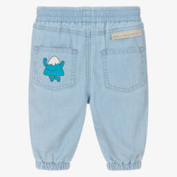 Stella McCartney Kids-Boys Light Blue Denim Earth & Sun Jeans | Childrensalon