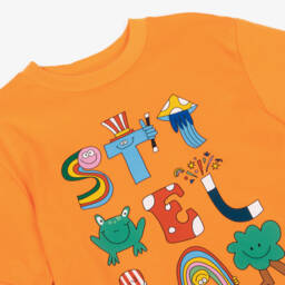 Stella McCartney Kids-Boys Orange Cotton Magic T-Shirt | Childrensalon