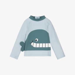 توب سباحة للأولاد UPF50+ لون أزرق فاتح