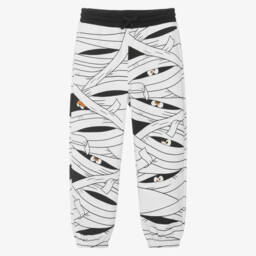 Boys White Halloween Mummy Joggers
