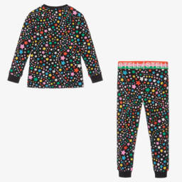 Stella McCartney Kids Ski Wear Capsule-Girls Black Star Base Layer Set | Childrensalon