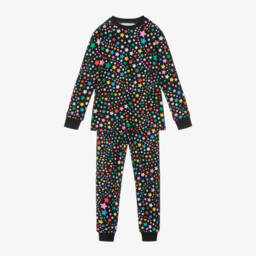 Stella McCartney Kids Ski Wear Capsule-Girls Black Star Base Layer Set | Childrensalon