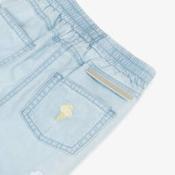 Stella McCartney Kids-Girls Blue Chambray Trousers | Childrensalon
