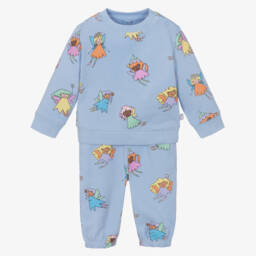 Stella McCartney Kids-Girls Blue Cotton Fairies Tracksuit | Childrensalon