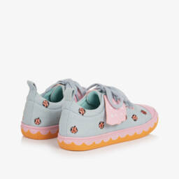 Stella McCartney Kids-Girls Blue Denim Ladybird Trainers | Childrensalon