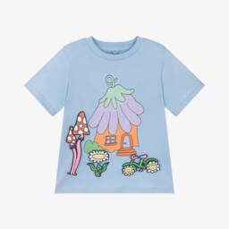 Stella McCartney Kids-Girls Blue Interactive Fairies T-Shirt | Childrensalon
