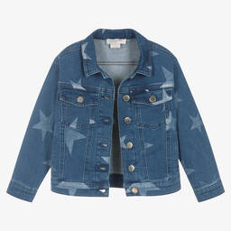 Stella McCartney Kids-Синяя джинсовая куртка со звездами | Childrensalon