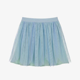 Stella McCartney Kids-Girls Blue Tulle Skirt | Childrensalon