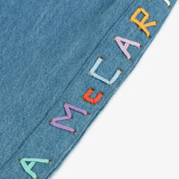 Stella McCartney Kids-Girls Blue Wide Leg Denim Jeans | Childrensalon