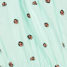 Stella McCartney Kids-Girls Green Cotton Ladybug Dress | Childrensalon