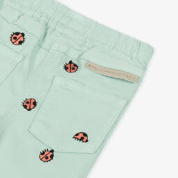 Stella McCartney Kids-Girls Green Denim Ladybug Jeans | Childrensalon