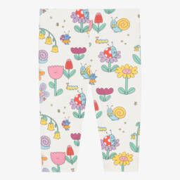 Stella McCartney Kids-Girls Ivory Cotton Logo T-Shirt | Childrensalon