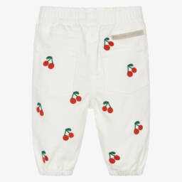 Stella McCartney Kids-Girls Ivory Cotton Denim Jeans | Childrensalon